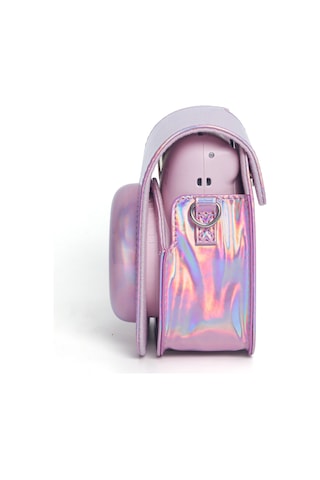 Instax Mini 12 Makine Uyumlu Pembe Parlak Deri Kılıf