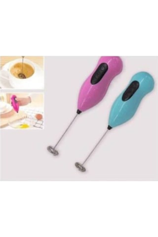 Axentia Mini Mikser Kahve Süt Köpürtücü Karıştırıcı Cappucino Mixer Pilli Çırpıcı Mavi