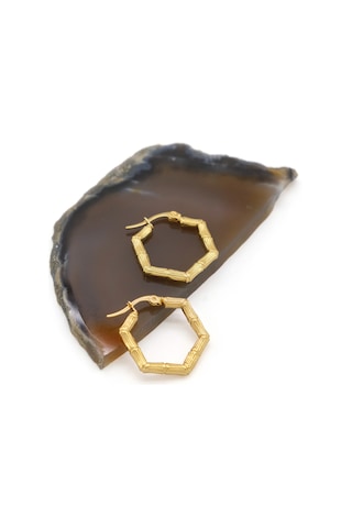 Çelik Küpe Altın Kaplama Kadın Unk-807 Altın