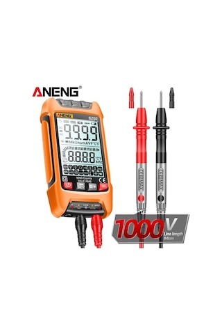 Prestigegoods Aneng Sz02 Akıllı Dijital Multimetre 9999 Counts Otomatik Ölçüm Ncv Evrensel H Turuncu