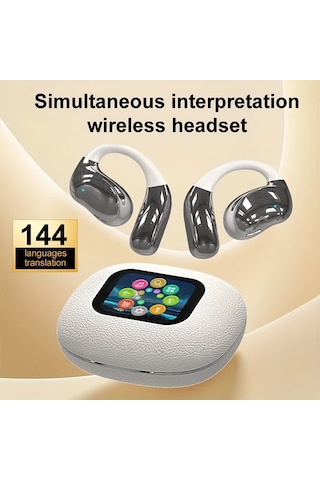 Xuweiwei Ourlıfe Beyaz Aı Ceviri Kulakliklar 144 Dil Gercek Zamanli Ceviri Seyahat Is Ve Calisma Icin Kablosuz