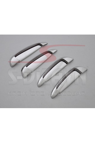S-Dizayn Fiat Linea Krom Kapı Kolu 4 Kapı 8 Prç 2007-2018 Çerçev