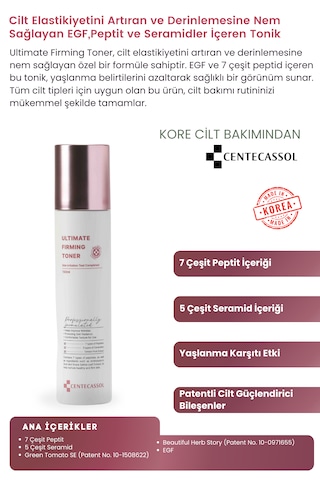 Centecassol Peptit ve Seramid Kompleksiyle ve Nemlendirici Tonik 150 ML
