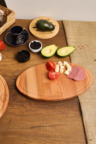 Ahşap Kesme Tahtası - Ahşap Sunum Tahtası - Ahşap Servis Tahtası - Anneler Günü Hediyesi 32x19 Cm Ahşap