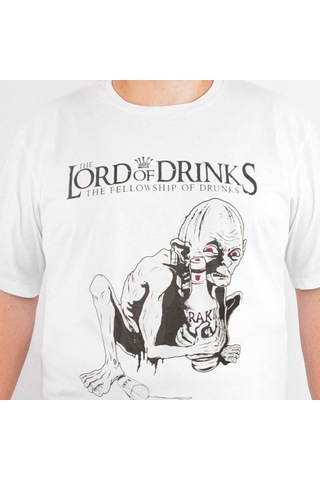Bant Giyim - Lord Of The Rings 4xl Büyük Beden Beyaz Erkek Tişört Siyah