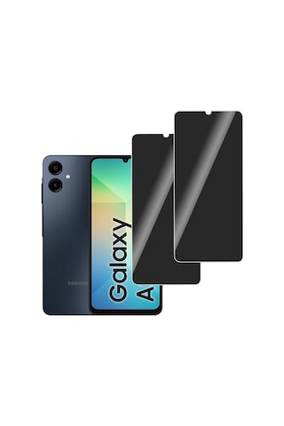 Galaxy A06 Privacy Hayalet Ekran Koruyucu 2 Adet - 9h Temperli Cam, Yan Görünme Engelleyici, Tam Kaplama
