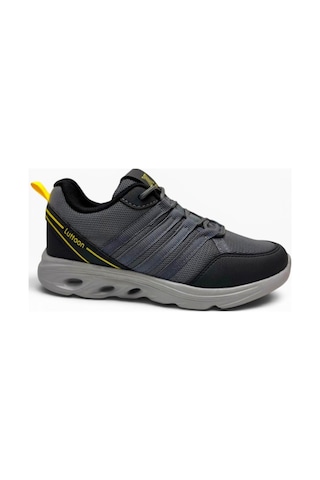Luttoon 4138-26 Anorak Fashıon Kadın Sneaker Füme Siyah Sarı 36-39