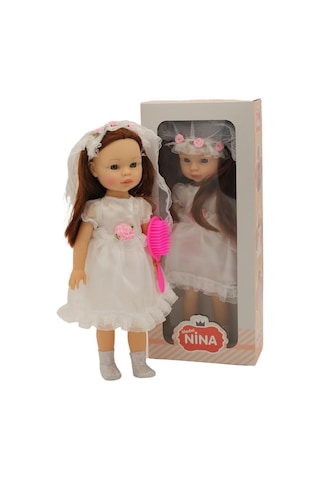 40 Cm Beyaz Elbiseli Model Nina Bebek