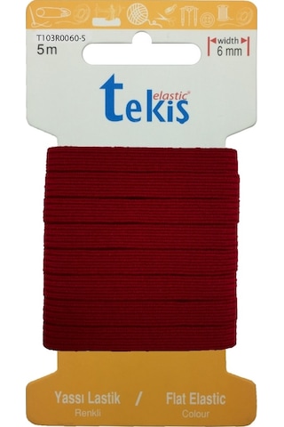 10 Mm Bordo Yassı Lastik - 5 Metre 10 Mm Bordo Yassı Lastik - 5 Metre