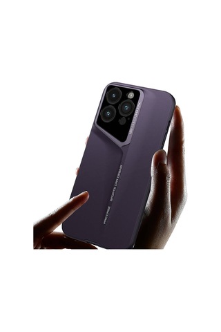 Apple Uyumlu iPhone 14 Pro Max Uyumlu Kılıf Ultra İnce Kamera Korumalı Sert Rubber Zore Procase Kapak-derin Mor Derin Mor -
