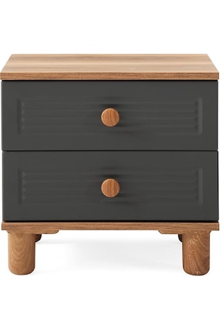 Finike Mdf Komodin Antrasit - Ceviz