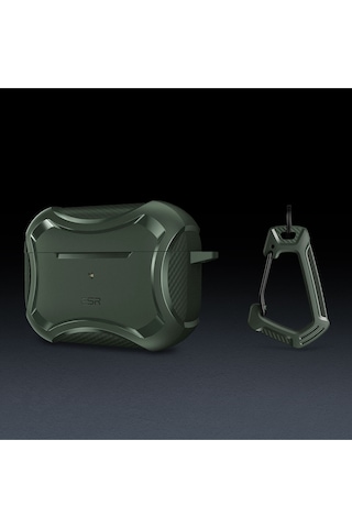 Apple AirPods Uyumlu Pro / Pro 2 Kılıf - Cyber Armor Tough Halolock Magsafe Kılıf Yeşil