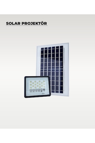 60w Solar Projektör Ip67 Beyaz Işık Su Geçirmez - Dış Mekan 1 ADET