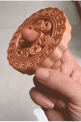 Mooncake Fidget Spinner -- Print İn Place