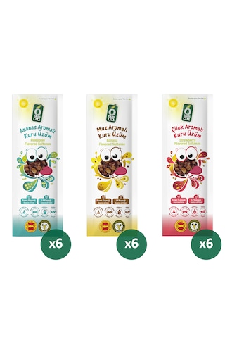 Aromalı Üzüm Seti 18x30g Ananas, Muz Ve Çilek Aromalı 530 G