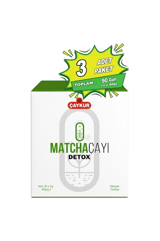 Matcha Detox Çayı 30x2gr Net 60gr Üçlü Paket