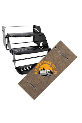 Beylini Dayanıklı Karavan Basamak Koruyucu Halı 45 x 45