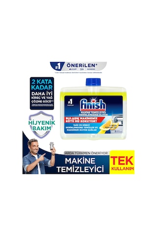 Finish Limon Kokulu Sıvı Bulaşık Makinesi Temizleyici 250 ML