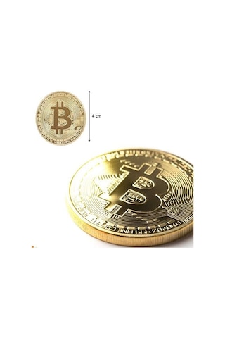 Şık Dekoratif Hediyelik Hatıra Kripto Bitcoin Sergi Objesi Süs Eşyası Vitrin Süsü