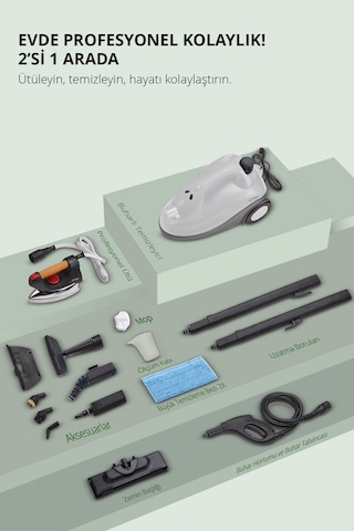 Kiwi Ksc-4218 2000 W Buharlı Temizlik Makinası