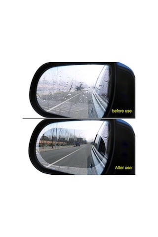 4 Parça Araç Ayna Yağmur Kaydırıcı Film Ve Cam Buğu Önleyici Su Geçirmez Koruyucu Seti