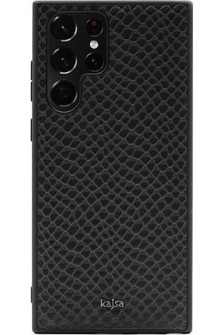Kajsa Galaxy S22 Ultra Kılıf Kajsa Pearl Pattern Hakiki Deri Kapak ZORE-220064