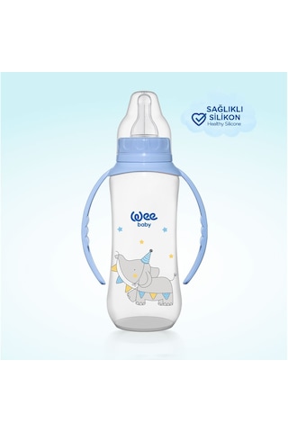 Wee Baby Klasik Kulplu PP Biberon 270 ML Mavi