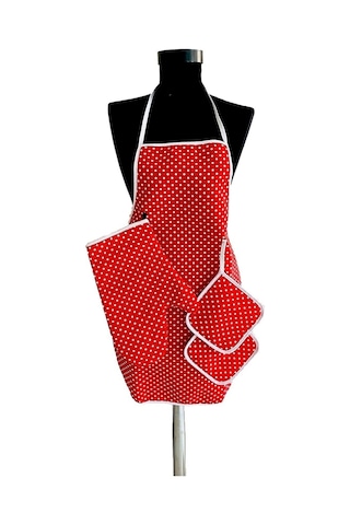 Gözdehome Erato Taşfırınım Pizza Makinesine Özel 3 Parça Mutfak Seti Su Isı Geçirmez Önlük Eldiven