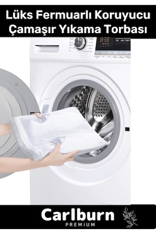 Premium Serisi Özel Fermuarlı Koruyucu Leke Çıkartıcı Ayakkabı Çamaşır Yıkama Torbası Filesi 2 Adet