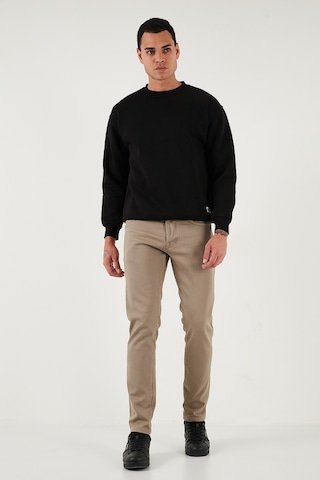 Buratti Streç Pamuklu Slim Fit Normal Bel Dar Paça Jeans Erkek Kot Pantolon 1115C24Napoli Bej