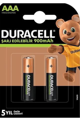 Şarjlı Pil Aaa İnce Kalem 900Mah 2 Adet Duracell