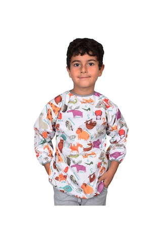 Yorni 4-7 Yaş, Zoo, Sıvı Geçirmez, Çocuk Aktivite Boyama Önlüğü