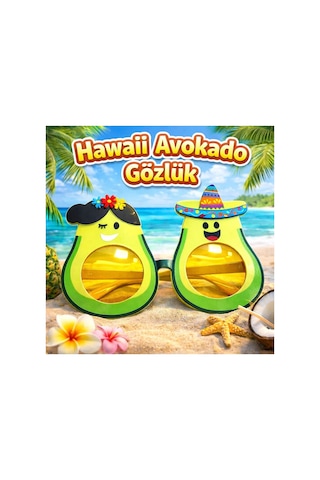 Hawaii Temalı Avokado Gözlük Kostüm Parti Gözlüğü - Parti Kostümü - Parti Ve Kutlama 0 - 99