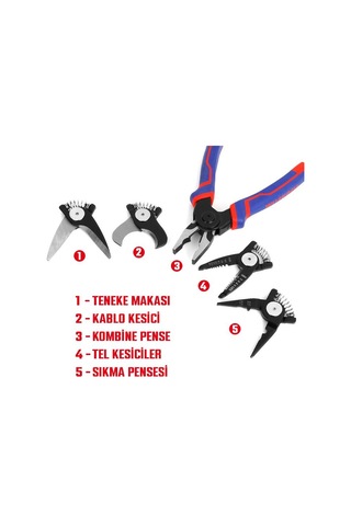 Workpro Wp231144 200mm 5 In 1 Çok Fonksiyonlu Profesyonel Pense Seti