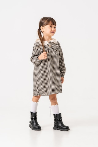 Smile Kids Düğmeli Kız Elbise Siyah