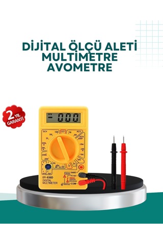 Elektrik Ölçüm Cihazı Dijital Multimetre 10 Amper Destekli - Lisinya