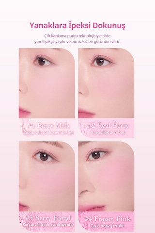 Dasique Karıştırılabilir Renk Tonlarına Sahip 4lü Allık Blending Mood Cheek 06 Berry Smoothie 06 Berry Smoothie