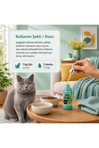 Kediler İçin Eklem Sağlığı Vitamini Damla 50 Ml Glukozamin