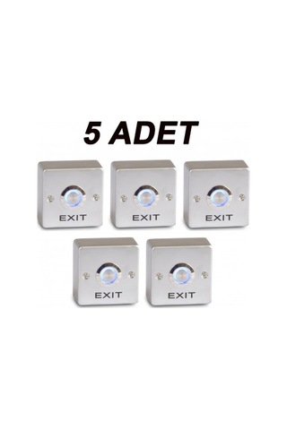 Vk-k15a Işıklı Buton Paslanmaz Çelik 5 Adet
