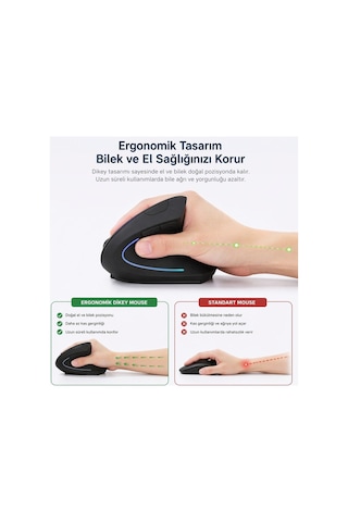 Kenly JSY-1 Kablosuz Ergonomik Dikey Mouse