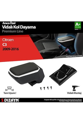 Citroen C3 Kol Dayama Kolçak Abs Vidalı Gri 2009-2016 A+kalite