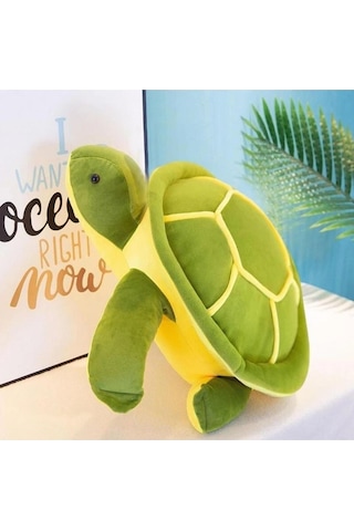 Sevimli Kaplumbağa Peluş Oyuncak 60 Cm Kaliteli Peluş Kumaş Dev Kaplumbağ Yeşil