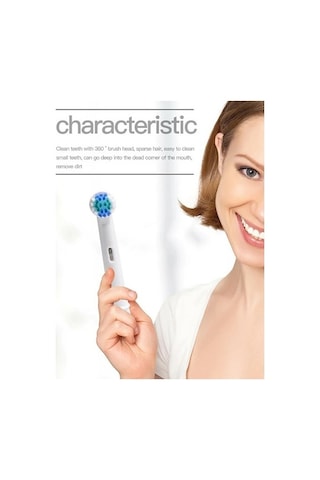 Lovyco Cross Action 8'li Oral-B Uyumlu Dış Fırçası Yedek Başlığı