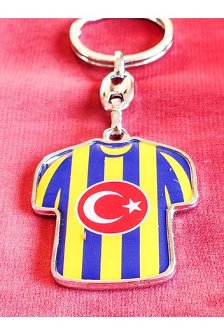 Moncuk Design Sarı Lacivert Takım Formalı Metal Anahtarlık