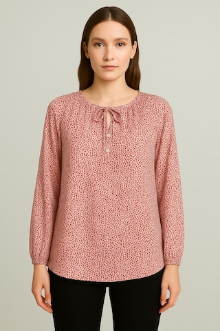 Butik Ayvitrin Kadın Bluz Gömlek Pıtırcık Bordo