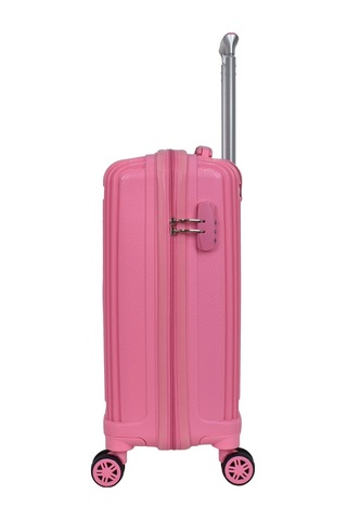 Elatae Premium Polipropilen Kabin Boy Kırılmaz Valiz Pembe V303 Pembe