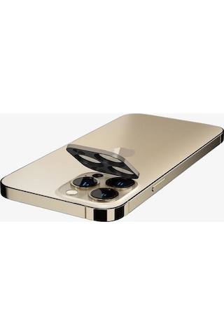 Spigen Apple İphone 13 Pro Max / 13 Pro İle Uyumlu Kamera Lens Camı Koruyucu Glas.tr Optik 2 Adet Gold - Agl04034 Beyaz
