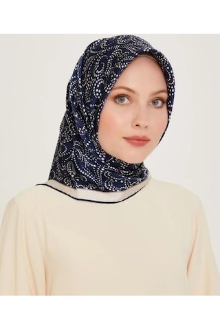 Armine İpek Eşarp 2025 Kış - 9246-07 Lacivert Twill Lacivert