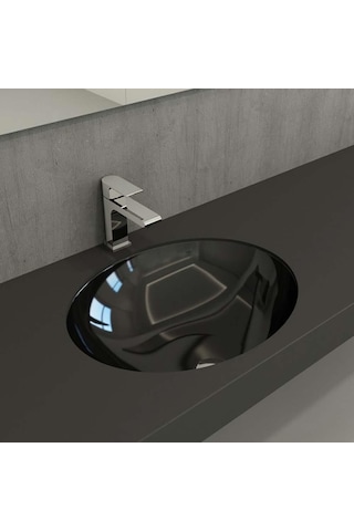 Bocchi Parma Tezgah Altı Lavabo 56 CM Parlak Siyah 1384-005-0125