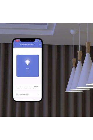 Tek Anahtar Modülü T1 Nötr İletkensiz Homekit , Beyaz